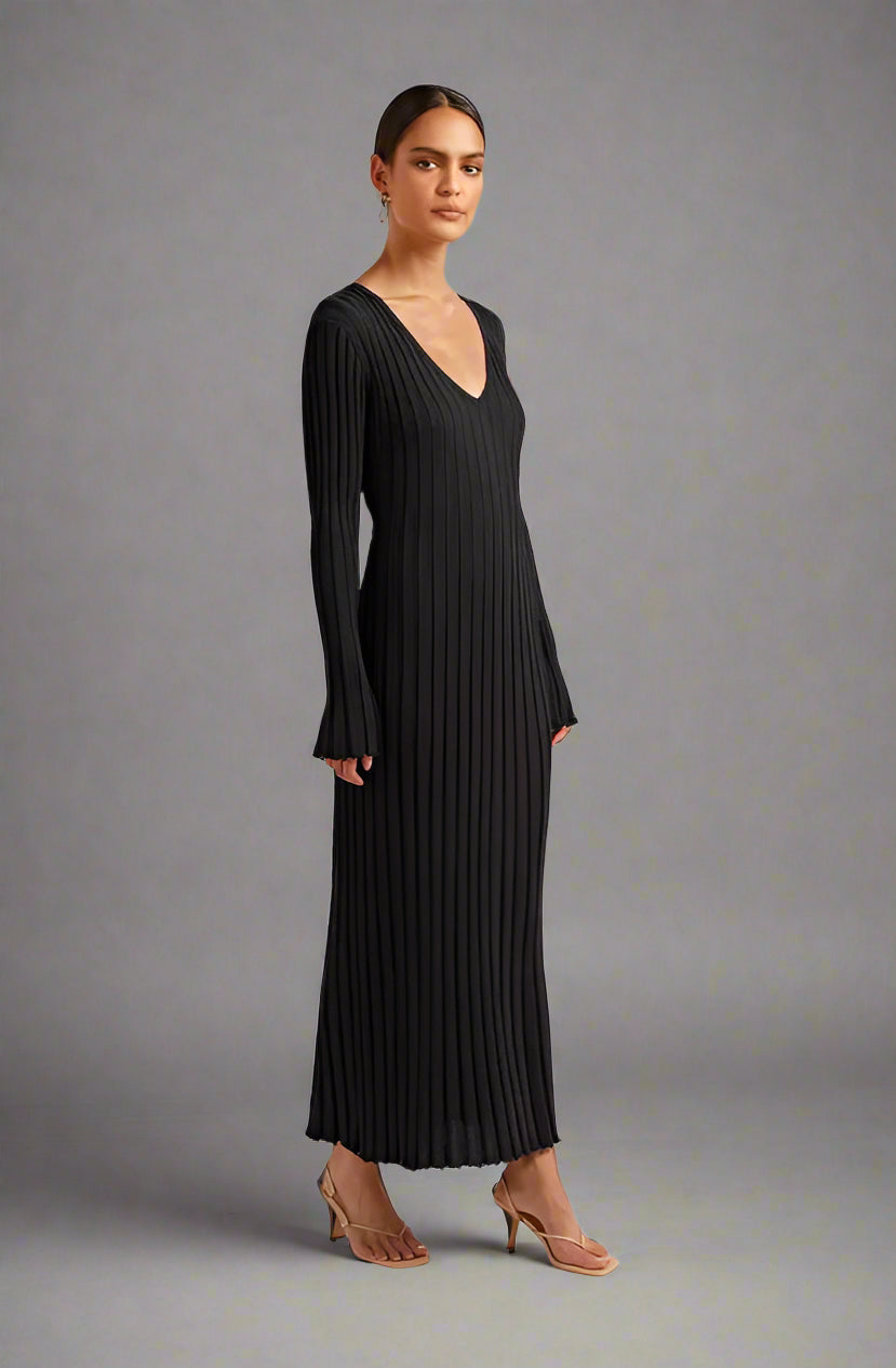 Serene Ribbed Knit Maxi Dress