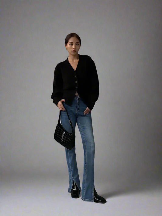 Velora V-Neck Sweater Coat