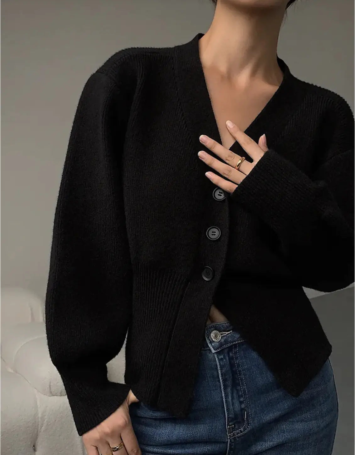 Velora V-Neck Sweater Coat