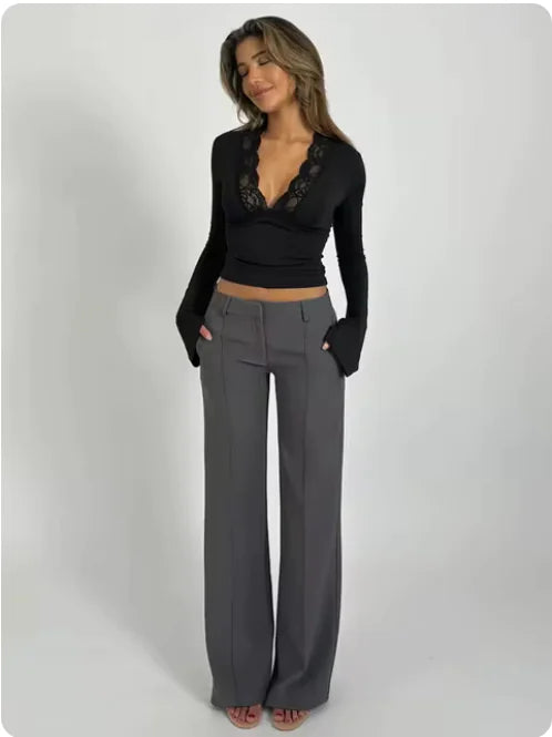 Lace Enchantress Deep V Crop