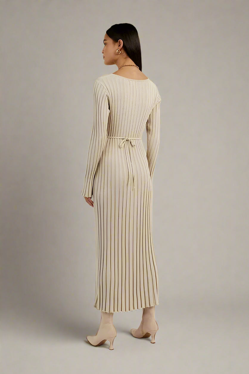 Serene Ribbed Knit Maxi Dress