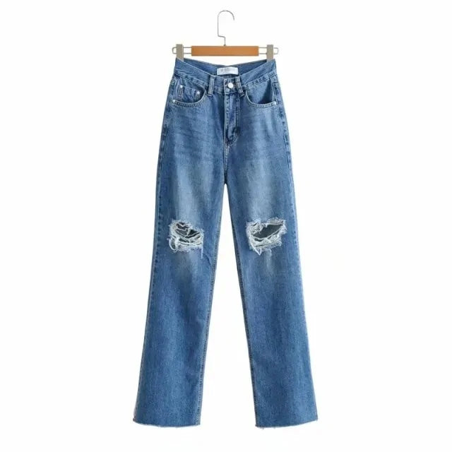 Undone Edge Flare Jeans