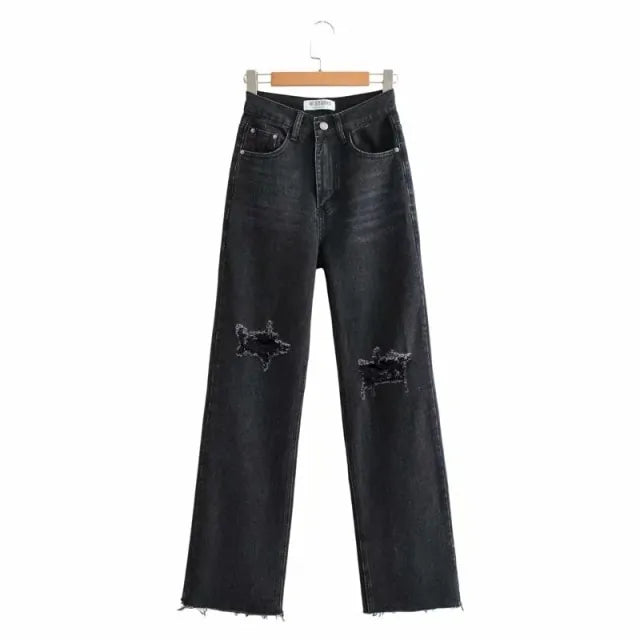 Undone Edge Flare Jeans